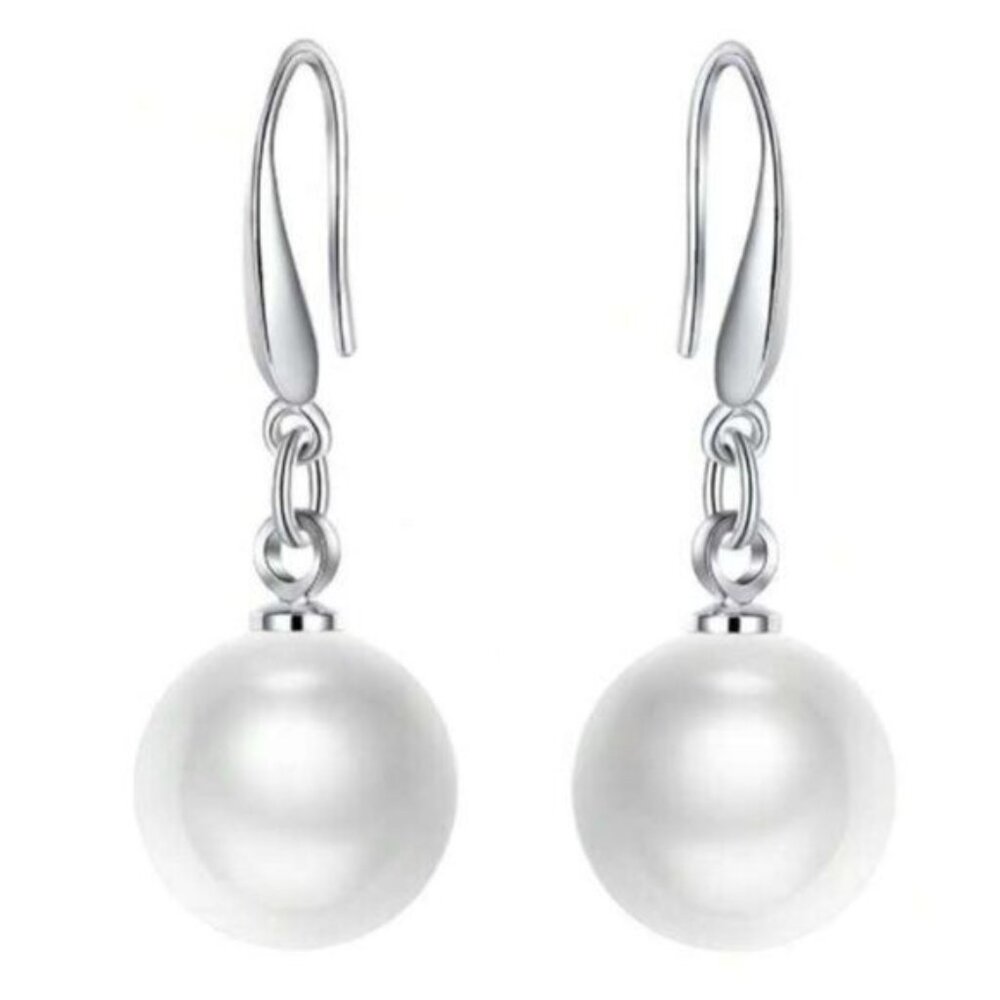 Classic Pearl Drop Earrings – Sterling Silver 925